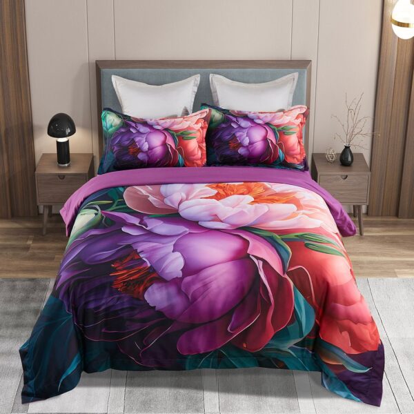 Fanno-Floral Quilt Cover Set for Bedroom Luxury Comfort Elegant Design Super King Size