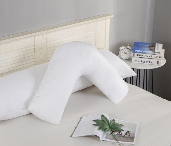 Fanno-V Shape Pillowcase 78cm x 36cm Ultra Soft Microfibre Machine Washable White