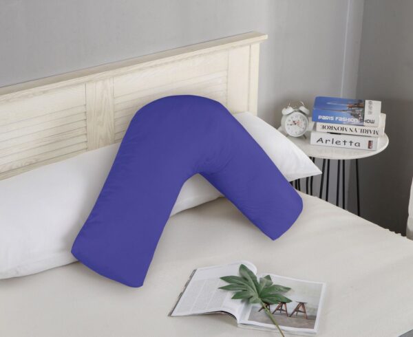 Fanno-V Shape Pillowcase 78cm x 36cm Ultra Soft Microfibre Royal Blue Bedding Accessory