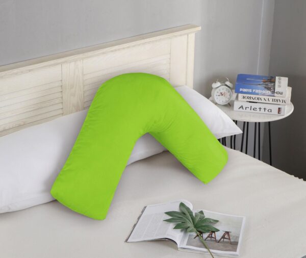 Fanno-V Shape Pillowcase 78cm x 36cm Ultra Soft Microfibre Machine Washable Green