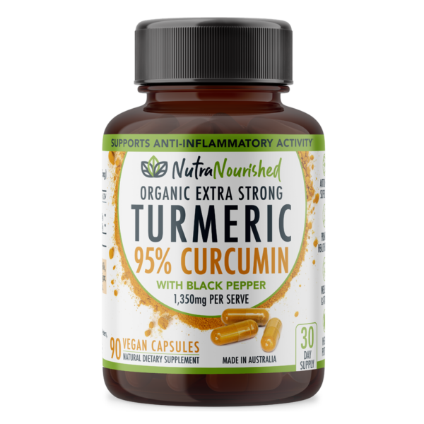 Fanno-Curcumin Capsules 95% Pure Organic Turmeric Extract with Black Pepper for Absorption