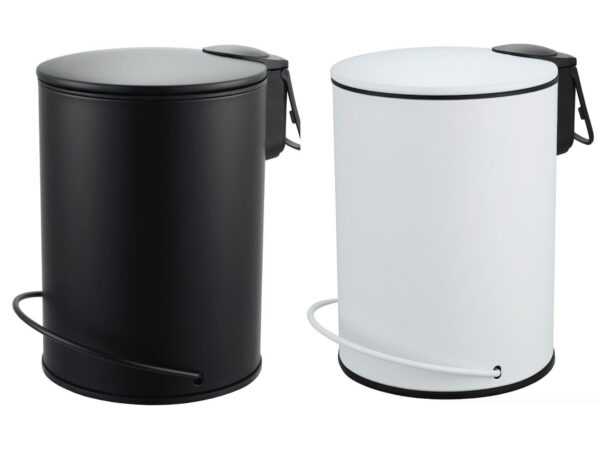 Fanno-3L Soft Close Pedal Bin Stainless Steel Black or White Easy Open Noise Free