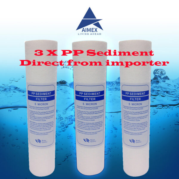 Fanno-3 x 5 Micron Under Sink Filter Sediment Replacement Water Cartridge PP