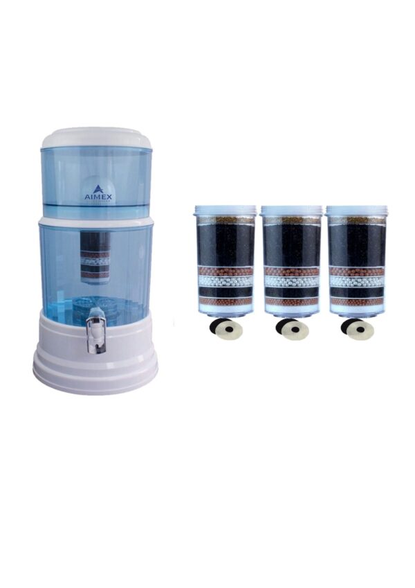 Fanno-20 Litre Water Purifier with 3 Filters and Maifan Stones for Clean Drinking Water