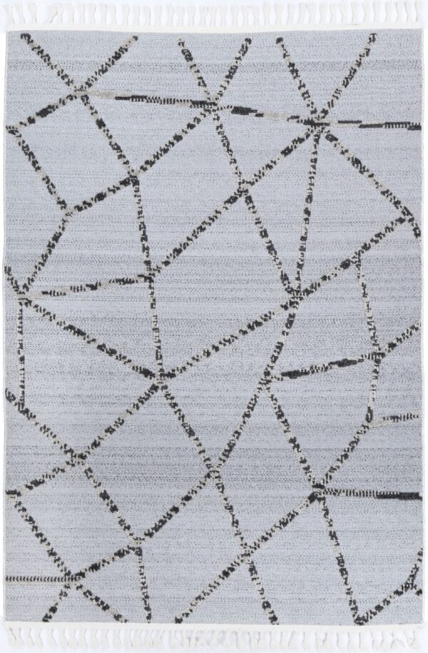 Fanno-Polypropylene Area Rug Geometric Design Neutral Tones 160x230 cm for Home Decor