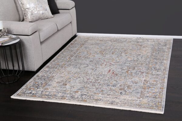 Fanno-Distressed Shed-Resistant Area Rug 200x300 Durable Polypropylene Jute Polyester