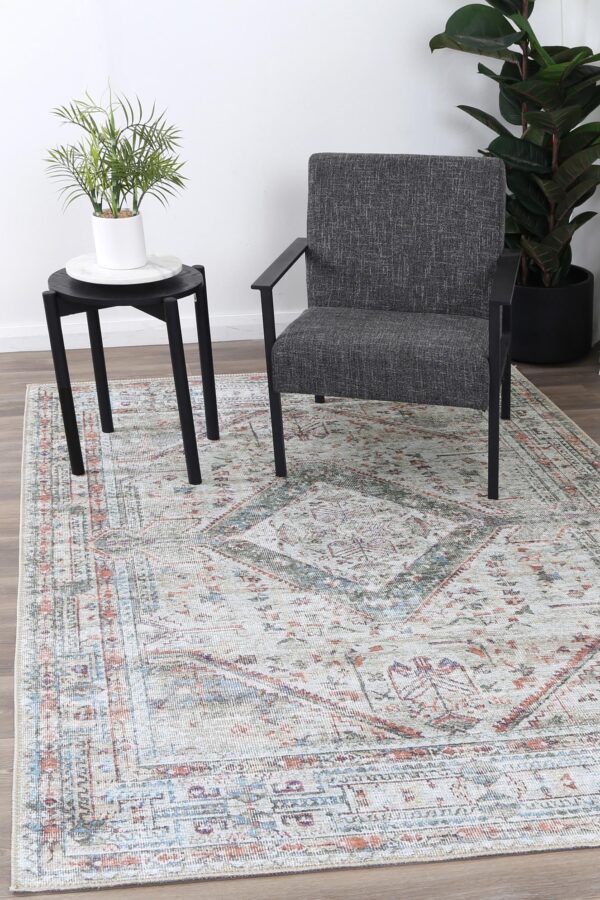 Fanno-Machine-Washable Area Rug for Bedroom or Living Room in Elegant Babylon Design