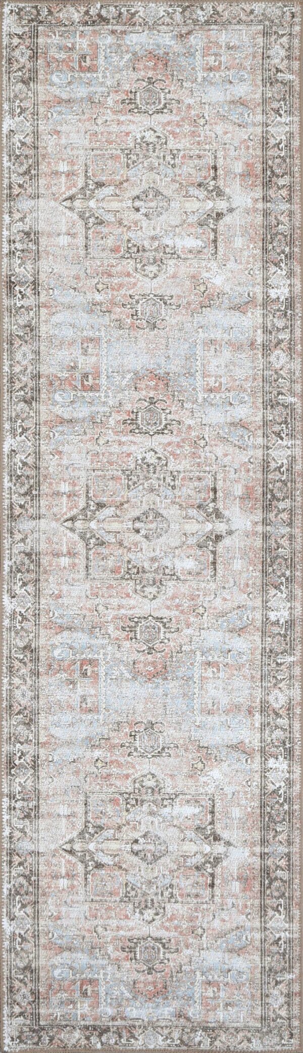 Fanno-Machine-Washable Area Rug for Bedroom or Living Room in Elegant Babylon Design