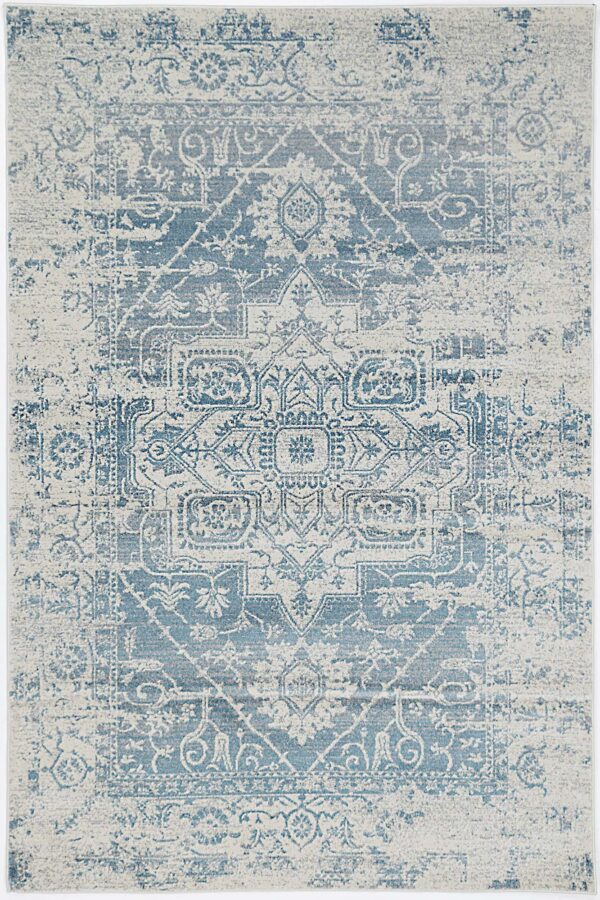 Fanno-Transitional Delicate Audrey Ivory Blue Area Rug 160x230 Modern Vintage Design