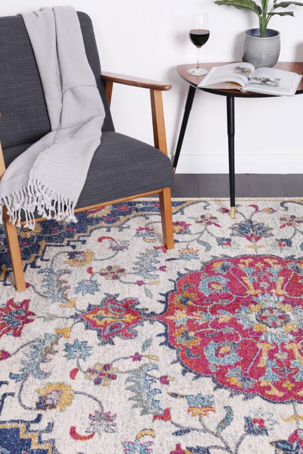 Fanno-Transitional Delicate Multi Rug 200x290 Vintage Charm Easy-Care Home Decor