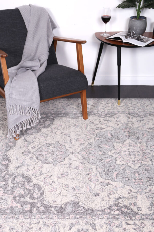 Fanno-Transitional Area Rug 200x290 Distressed Patina Easy-Care Vintage Modern Decor