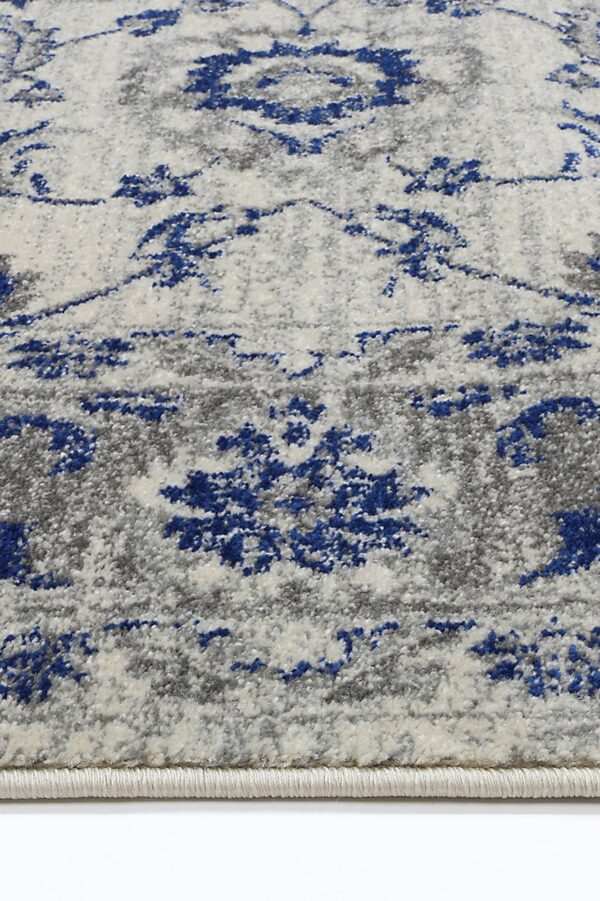 Fanno-Transitional Delicate Blue Ivory Area Rug 240x330 Modern Vintage Design Easy Care