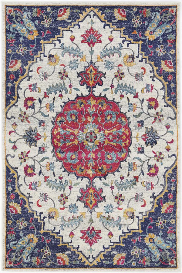 Fanno-Transitional Delicate Multi Rug 300x400 Vintage Charm Modern Artwork Easy Care