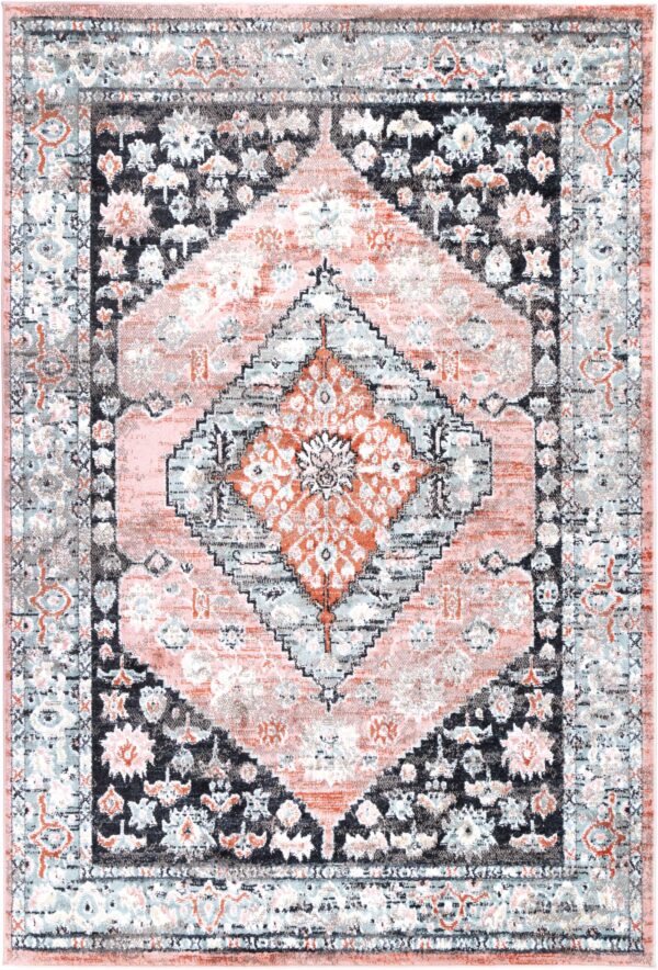 Fanno-Transitional Area Rug in Beige Mayan Design for Sophisticated Home Decor