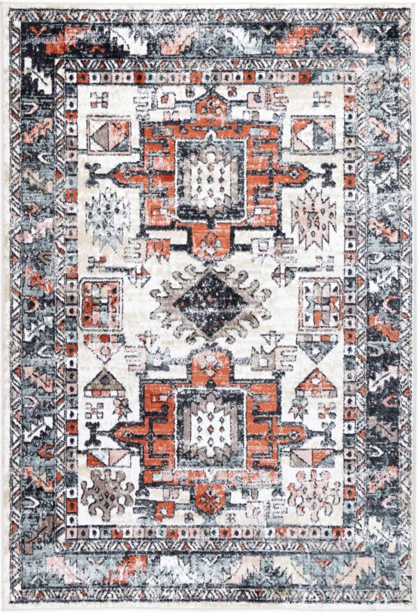 Fanno-Transitional Area Rug Cream Mayan Design Anti-Static Shed-Free Fibre 160x230