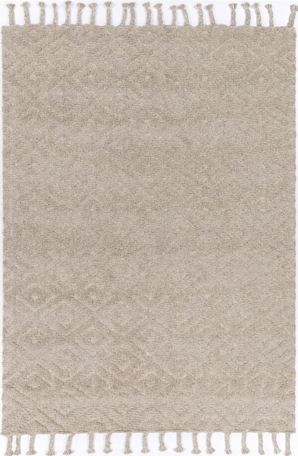 Fanno-Handmade Tribal Rug Soft Wool Geometric Patterns Neutral Colors 160x230 cm