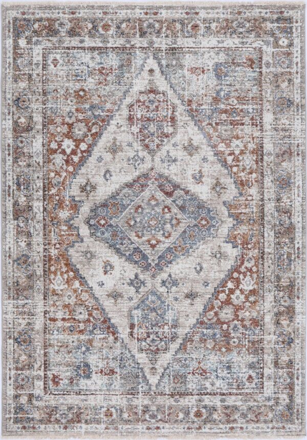 Fanno-Abstract Contemporary Traditional Area Rug 160x230 Soft Easy to Clean Synthetic Yarn