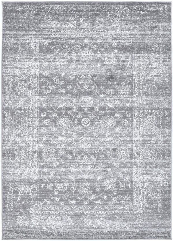 Fanno-Area Rug Grey Cream 160x230 Soft Anti-Static Elegant Design for Home Decor