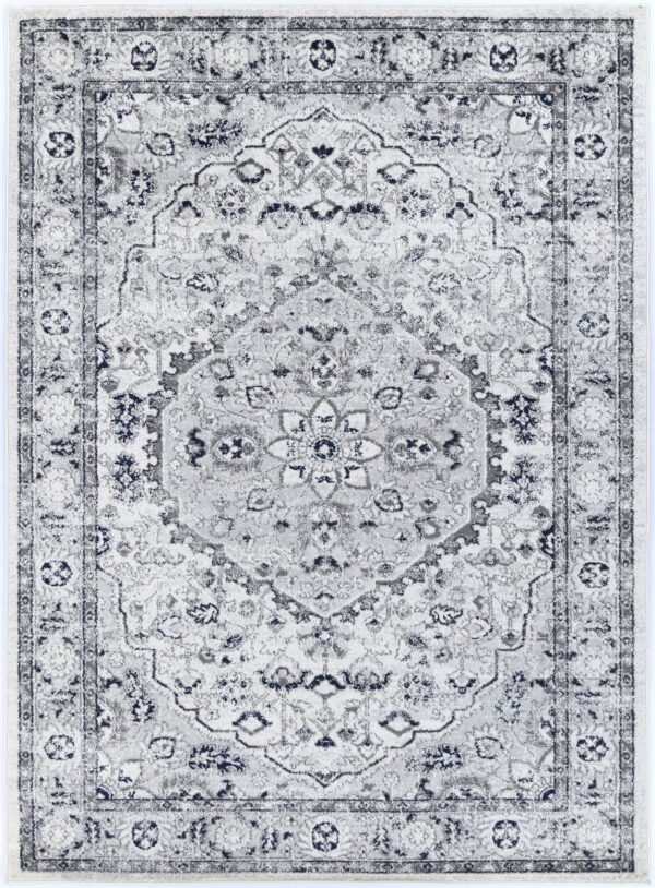 Fanno-Area Rug Cream Grey 160x230 Elegant Design Anti-Static Fibre for Home Decor