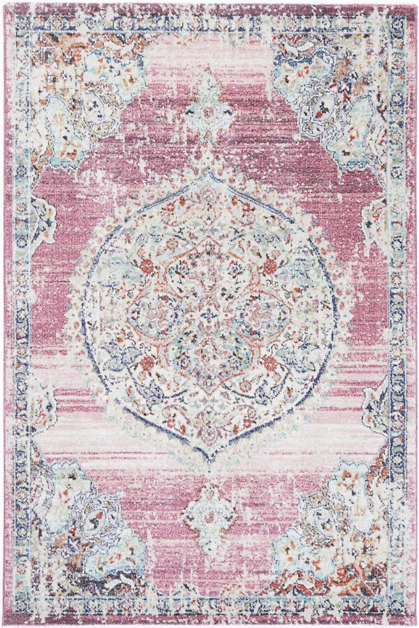 Fanno-Transitional Blush Area Rug 160x230 Easy Clean Stylish Design for Living Room