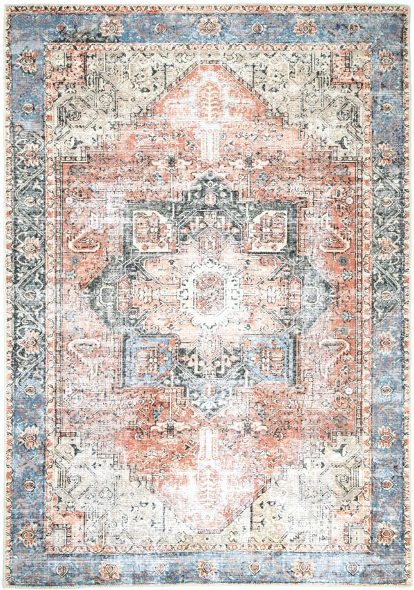 Fanno-Vintage Crown Area Rug 160x230 Durable Easy to Clean Warm Texture Classic Design