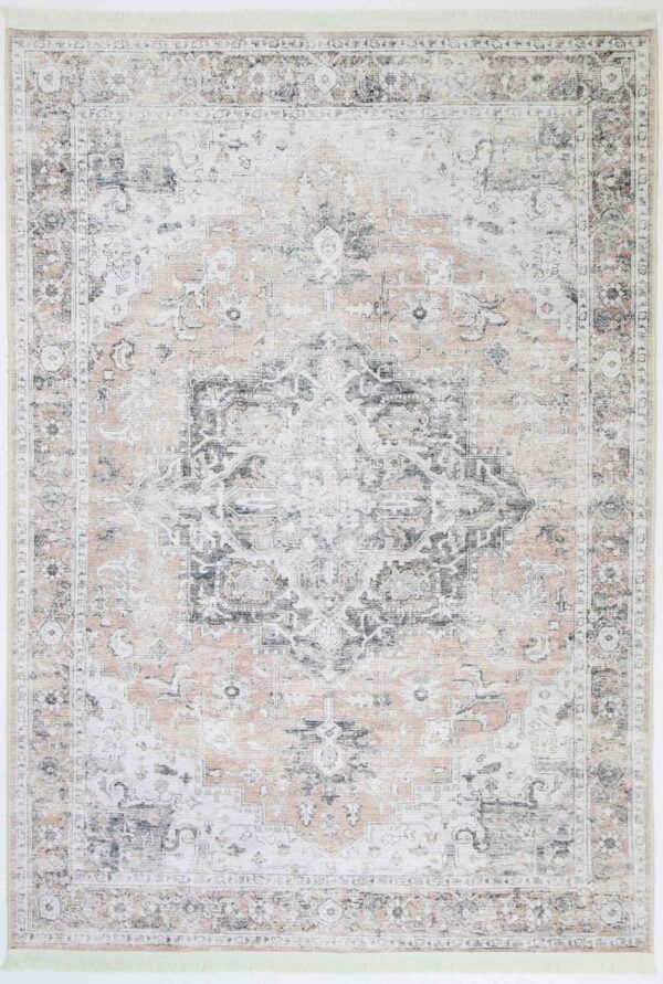 Fanno-Vintage Crown Area Rug 160x230 Durable Easy to Clean Warm Texture Classic Design