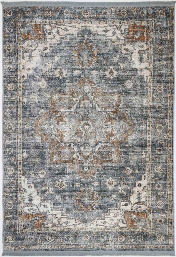 Fanno-Vintage Crown Area Rug 200x290 Durable Easy to Clean Warm Texture Classic Design