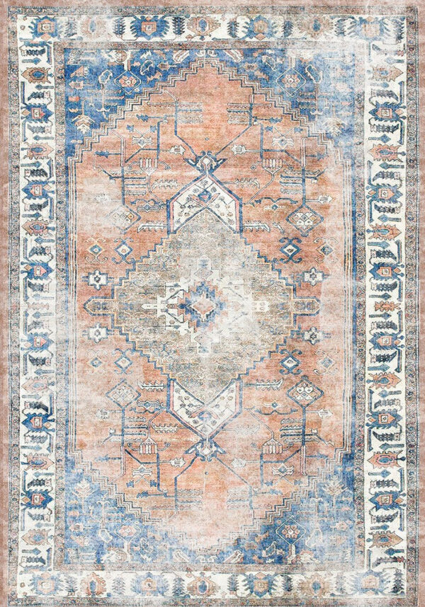 Fanno-Vintage Crown Deco Area Rug 240x330 Durable Easy to Clean Warm Texture