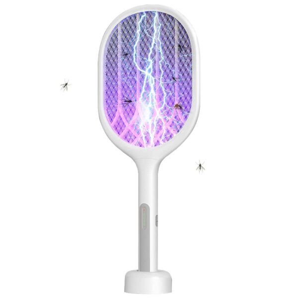 Fanno-Electric Mosquito Swatter Racket 2 in 1 Bug Zapper USB Rechargeable 2000mAh Battery