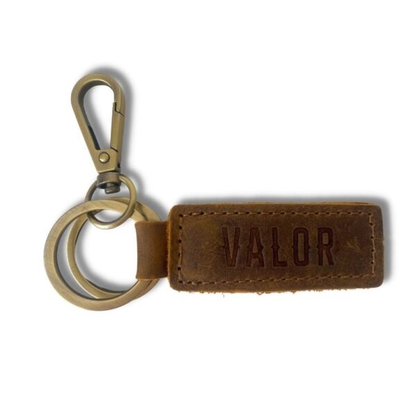 Fanno-Chunky Leather Keychain Unique Design Statement Piece for Men