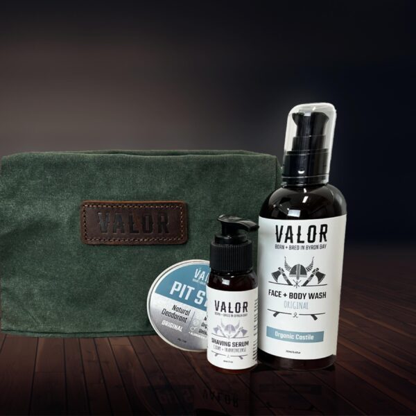 Fanno-Men's Grooming Gift Set with Organic Shaving Serum Body Wash and Natural Deodorant