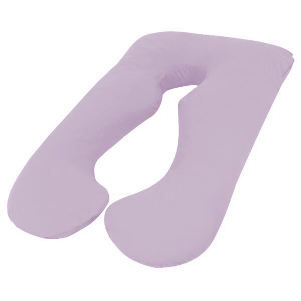 Fanno-Maternity Pillow for Nursing Support Multi-Purpose Body Pillow with Case Lilac