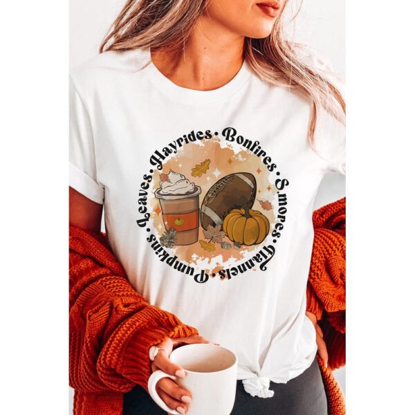 Fanno-Pumpkin Rugby Graphic Print Tee for Casual Everyday Wear 2XL Stylish Comfortable