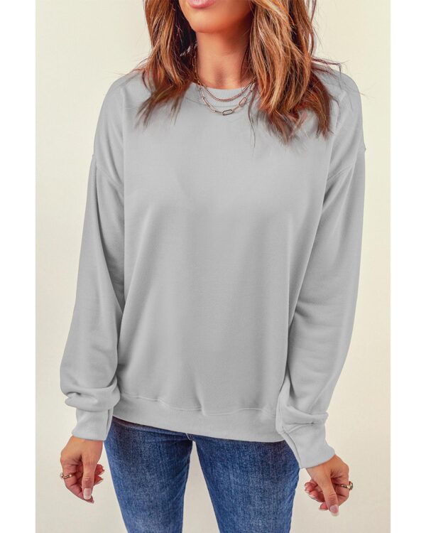 Fanno-Plain Crew Neck Pullover Sweatshirt Comfortable Stylish Versatile Fashion Essential