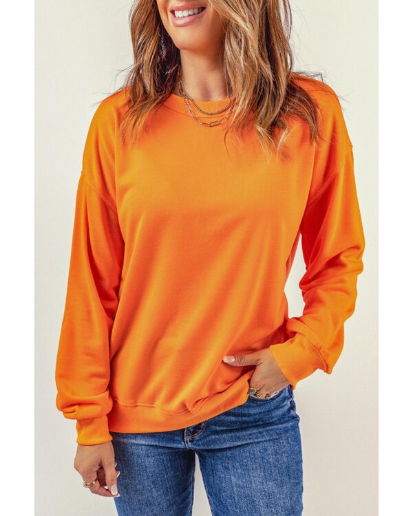 Fanno-Versatile Plain Crew Neck Pullover Sweatshirt for Comfort and Durability