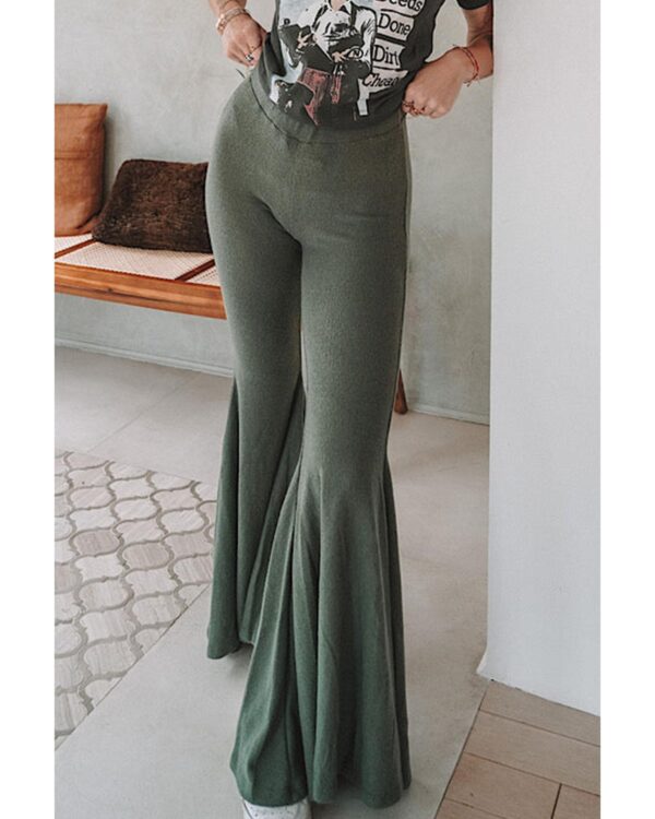 Fanno-High Waist Fit and Flare Pants for Women Comfortable Versatile Stylish Design