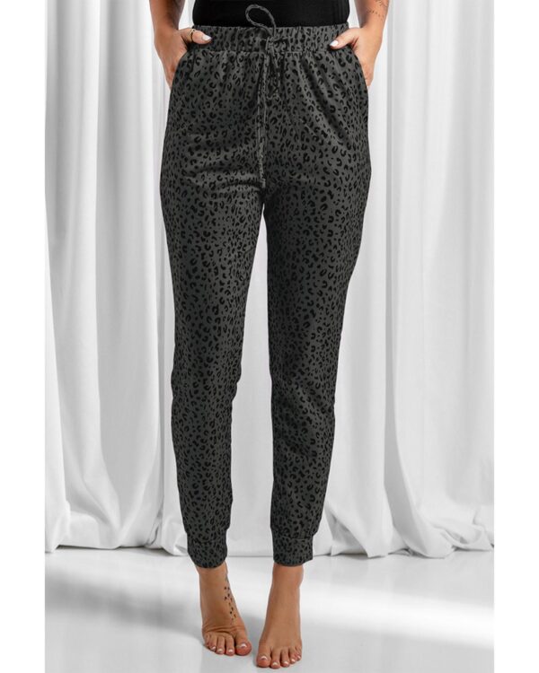 Fanno-Leopard Print Joggers for Women Comfortable Trendy Fit Multiple Sizes Available