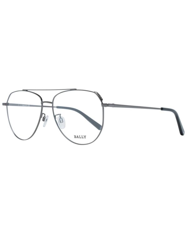 Fanno-Unisex Gray Optical Frames Gunmetal Metal Full-Rim 57mm Lens Width Durable Design