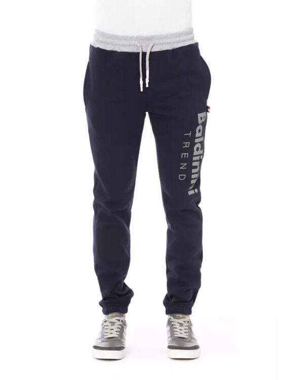 Fanno-Fleece Sport Pants with Lace Closure Logo Side Pockets Tricolor Insert for Men