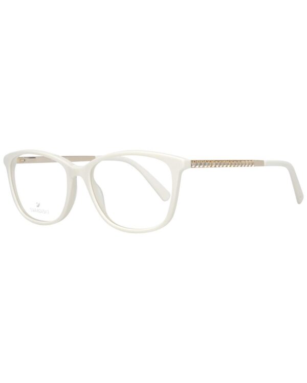 Fanno-Women's White Full-Rim Optical Frames with Spring Hinge and Branded Case