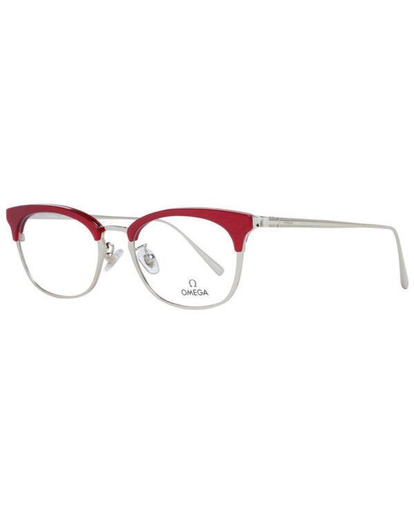 Fanno-Red Square Optical Frames for Women Full-Rim Metal Plastic Demo Glasses 49mm