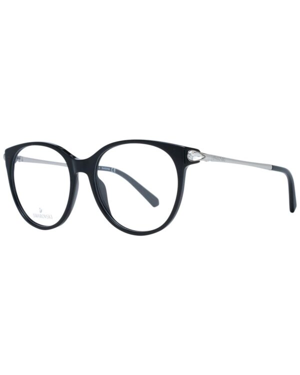 Fanno-Round Black Acetate Optical Frames for Women with Demo Lenses and Branded Case