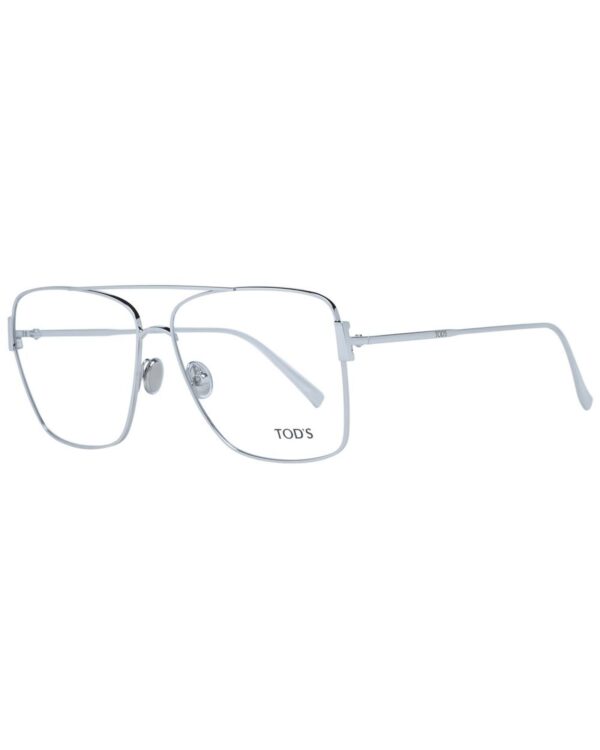 Fanno-Womens Silver Rectangle Optical Frames Full-Rim Metal Demo Glasses 56mm Size