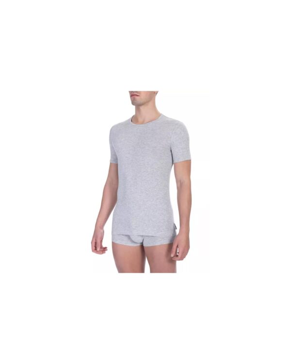 Fanno-Gray Cotton T-Shirt for Men Soft Comfortable Crew Neck Relaxed Fit Organic Cotton