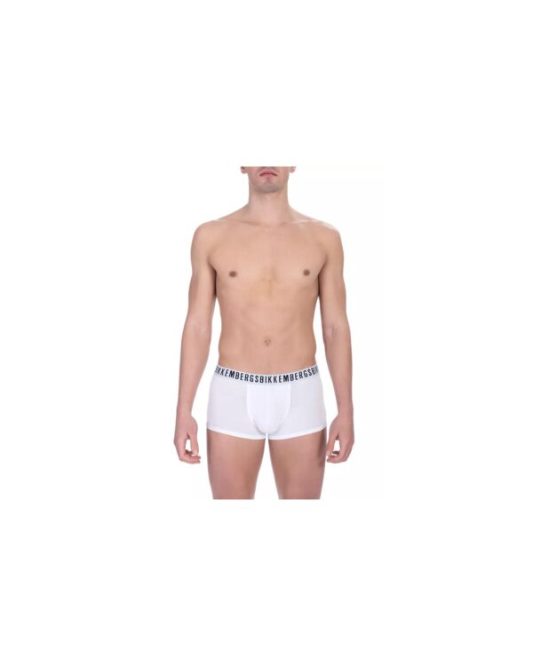 Fanno-Men's Trunk Bi-pack Soft Breathable Cotton Underwear Classic White Everyday Wear