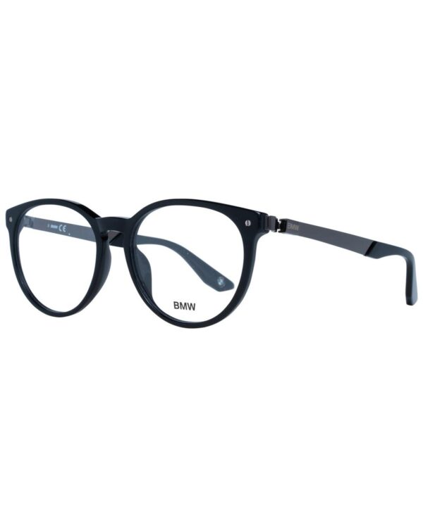 Fanno-Unisex Round Black Optical Frames Metal Plastic Demo Glasses Full-Rim 54mm