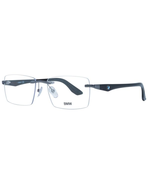 Fanno-Men's Gunmetal Rectangle Rimless Optical Frames with Demo Lenses and Case