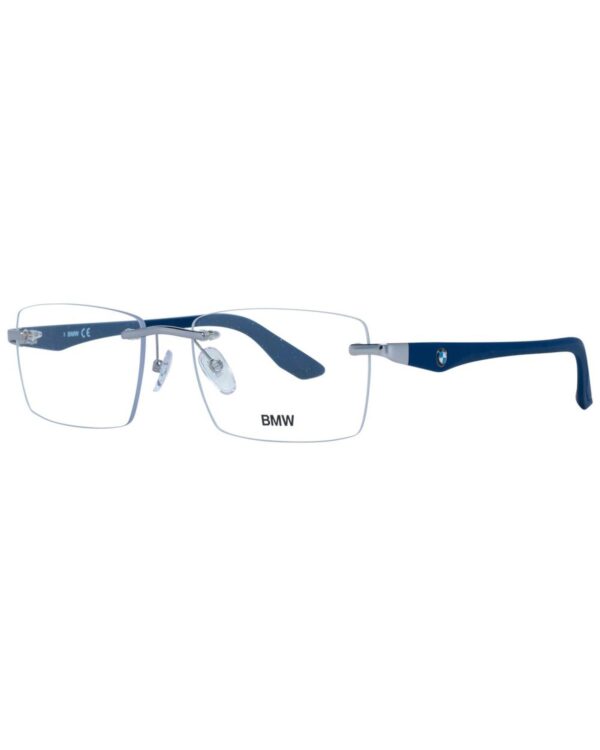 Fanno-Men's Grey Trapezium Optical Frames Rimless Multicolor Metal Plastic 56-19-145