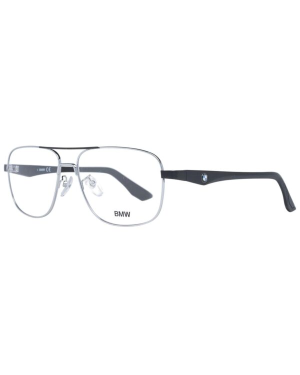 Fanno-Aviator Metal Optical Frames for Men Silver Demo Glasses Full-Rim 57-15-145