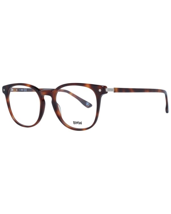 Fanno-Brown Men Optical Frames Stylish Round Full-Rim Demo Glasses Durable Plastic 52mm